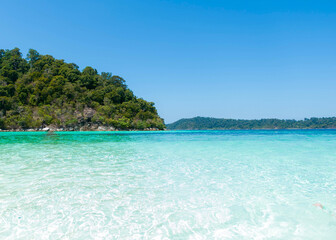 beach with turquoise water