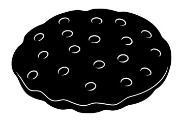 Cookie black icon vector, Cookies biscuit vector symbol