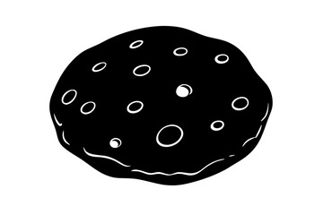 Cookie black icon vector, Cookies biscuit vector symbol