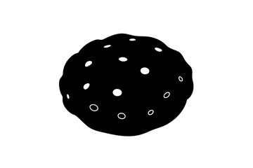 Cookie black icon vector, Cookies biscuit vector symbol