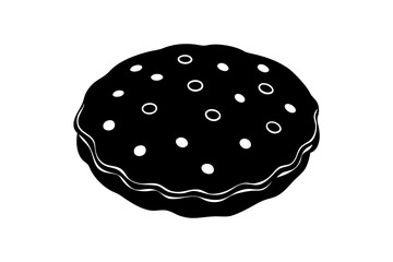 Cookies icon, cookie vector symbol, Bite biscuit icon
