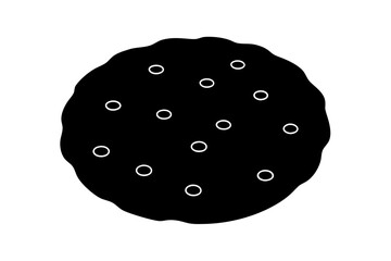 Cookies icon, cookie vector symbol, Bite biscuit icon
