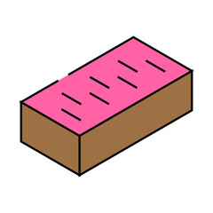 brick for building wall line icon vector. brick for building wall sign. isolated symbol illustration
