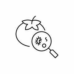 magnifiering fruit bacteria icon sign vector
