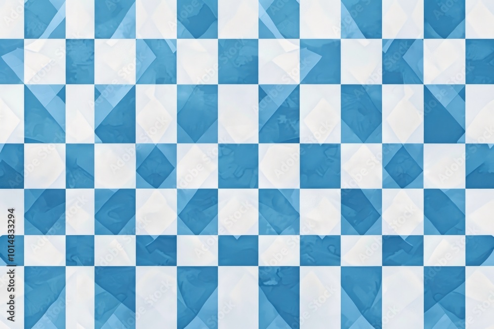 Poster a blue and white checkered pattern, perfect for adding some visual interest to your design