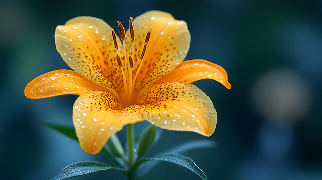 A close-up of an orange monkey flower bloom a soft, blurred background