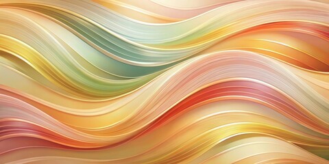 Obraz premium Abstract background with pastel tones, dynamic flowing lines, and textured patterns in warm colors