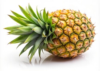 Fresh Pineapple Fruit Isolated on White Background for Culinary and Health Purposes