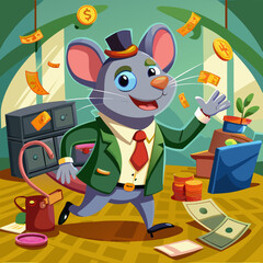 mouse with a cup