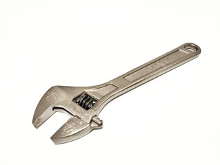 adjustable wrench isolated on white