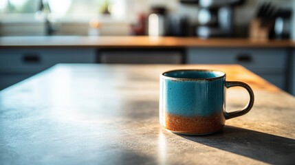 Cozy Morning Coffee Break in the Kitchen