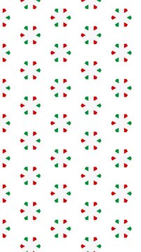 kaleidoscopic video with italian flag colors