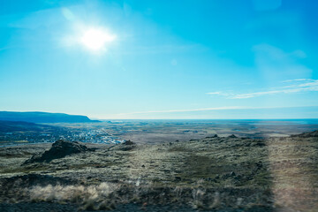 アイスランドの車窓から見た風景