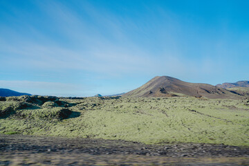 アイスランドの車窓から見た風景