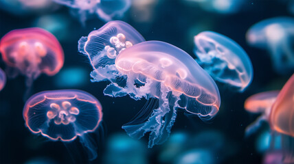 水族館のクラゲ展示