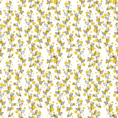 Twisting plants pattern for your design