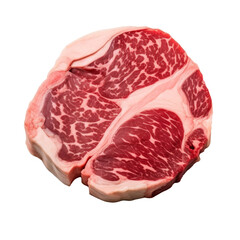 Raw Ribeye Steak with Rich Marbling and Tender Texture.