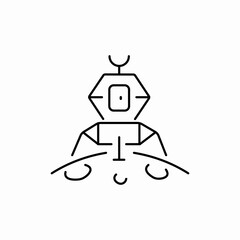 lander quirky moon icon sign vector © Kamran