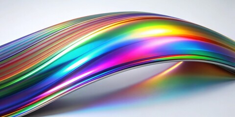 Rainbow chrome iridescent sweep for futuristic digital design projects, rainbow, chrome, iridescent,sweep