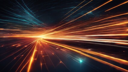 A dynamic burst of light and color, representing speed and energy in a digital landscape.