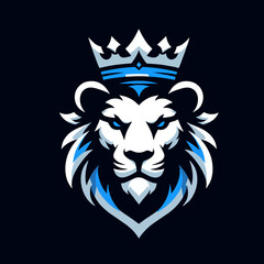 A lion with a crown on it