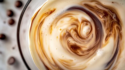 Swirling Mocha Delight: A Rich Blend of Coffee and Chocolate