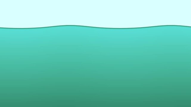 Ocean animated waves, 4k 2d animation template for adding text