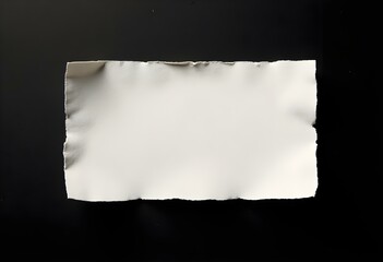 Obraz premium blank label with a textured edge, casting a subtle shadow on black create with ai