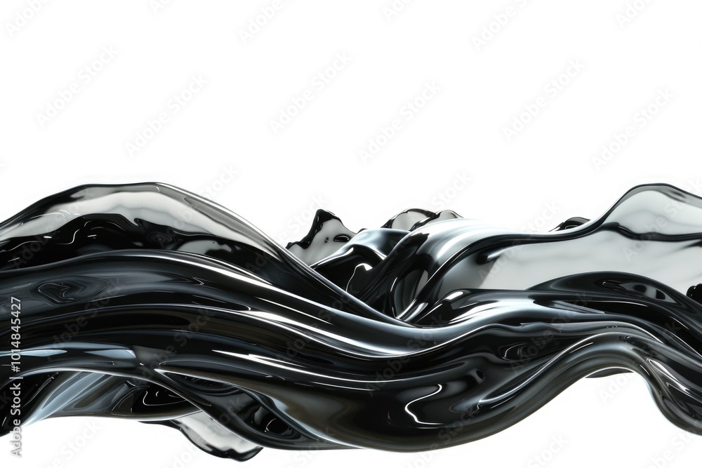 Poster a close-up view of a mysterious black and white object with intricate details