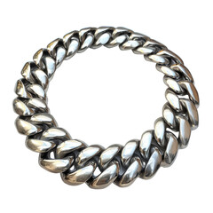 Obraz premium Shiny Metal Chain Necklace with Thick Links for Fashionable Style