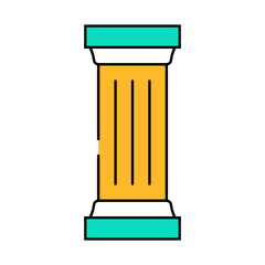 columns and posts line icon vector. columns and posts sign. isolated symbol illustration