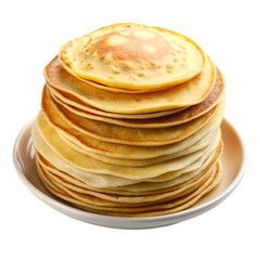 Stock of delicious corn tortillas isolated on transparent Background