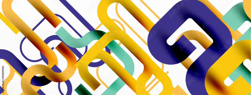 Poster wave lines minimal abstract background