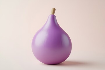A vibrant purple decorative object with a smooth finish, perfect for modern home decor or artistic displays.
