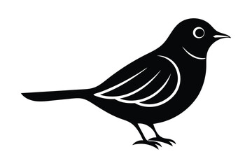 Obraz premium Minimalist Bird Silhouette Vector Art for Logos, Branding, and Design Projects