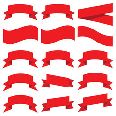 coloring ribbon set vector design