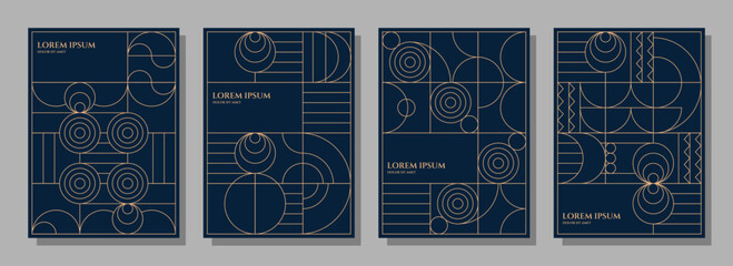 Abstract backgrounds featuring sleek geometric patterns and line designs.