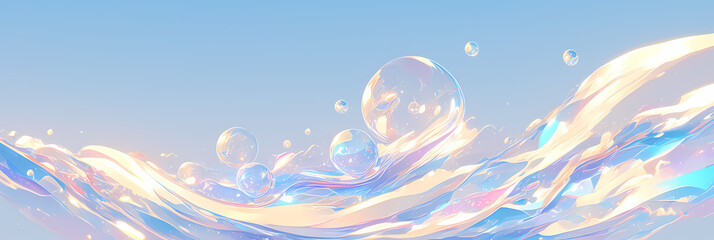 Soothing Abstract Water and Sky Wallpaper – Perfect for Relaxing Backgrounds