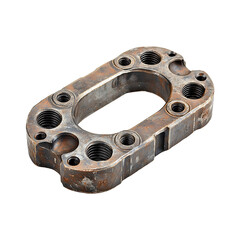 Metal Forged Part isolated on a transparent background.