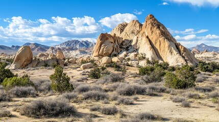 Fototapeta premium Majestic Desert Landscape with Towering Rock Formations