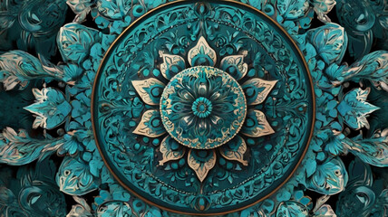 Obraz premium Floral mandala pattern background
