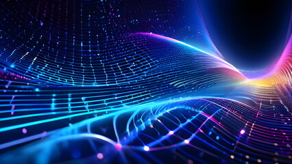Abstract backdrop with information network