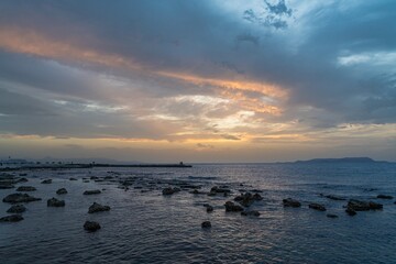 Sonnenuntergang im nördlichen Kreta / Griechenland