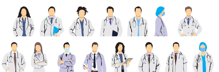 doctors half isolated set doctors profile