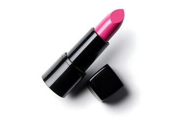 Fototapeta premium A glossy lipstick tube, isolated on a white background