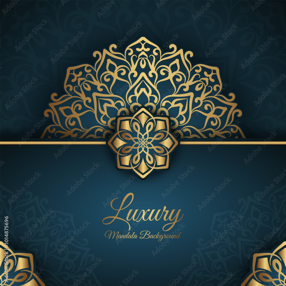 Sticker Luxury background, with gold mandala ornament