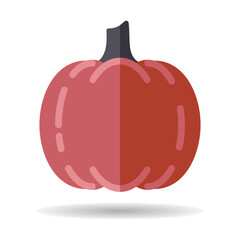 Pumpkin isolated vector icon. Vegetable sign