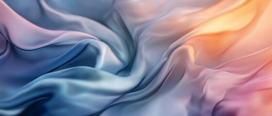 Obraz premium flowing fabric in colorful color with copy space