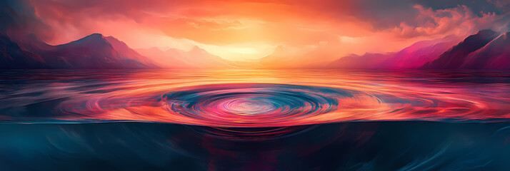 Abstract Nature Wallpaper – Water and Sky Inspired Background for a Calm Atmosphere