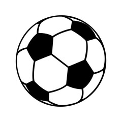 Fototapeta premium Soccer ball or football flat icon for sports apps and websites. Vector illustration.